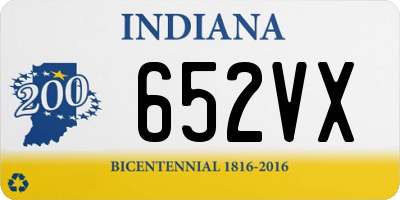 IN license plate 652VX