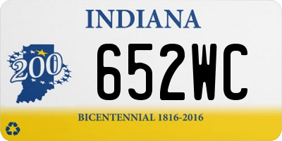 IN license plate 652WC