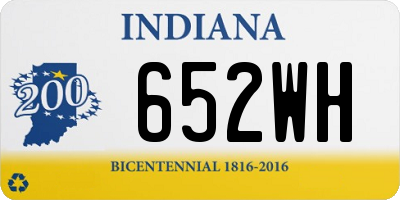 IN license plate 652WH