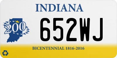 IN license plate 652WJ