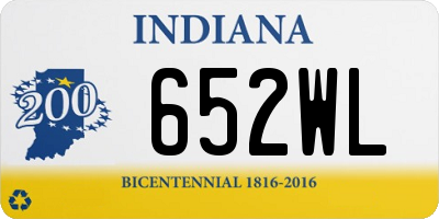 IN license plate 652WL