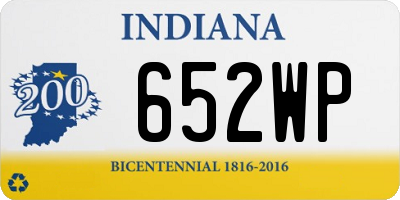IN license plate 652WP