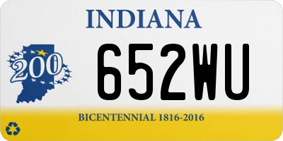 IN license plate 652WU