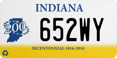 IN license plate 652WY