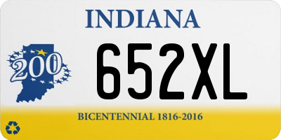 IN license plate 652XL