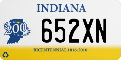 IN license plate 652XN