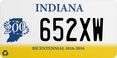 IN license plate 652XW