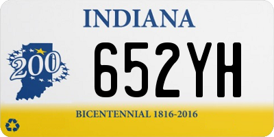 IN license plate 652YH