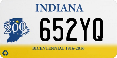 IN license plate 652YQ