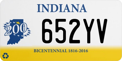 IN license plate 652YV