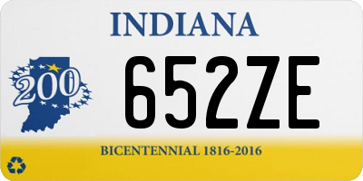 IN license plate 652ZE