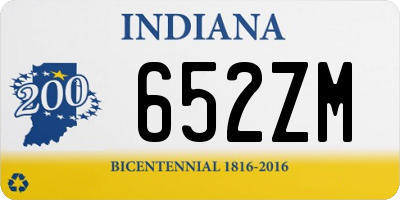IN license plate 652ZM