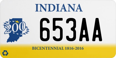 IN license plate 653AA