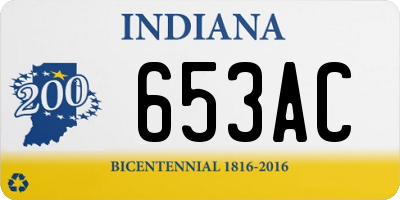 IN license plate 653AC