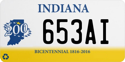 IN license plate 653AI