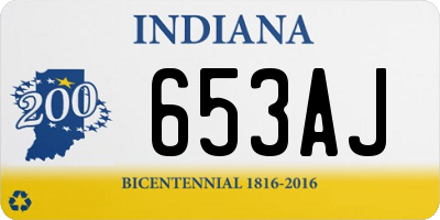 IN license plate 653AJ