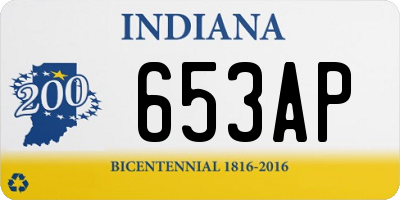 IN license plate 653AP