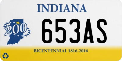 IN license plate 653AS