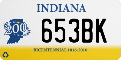IN license plate 653BK
