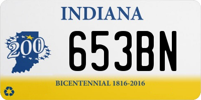 IN license plate 653BN