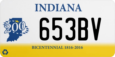 IN license plate 653BV