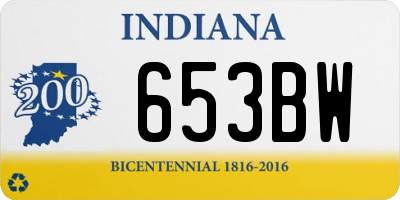 IN license plate 653BW