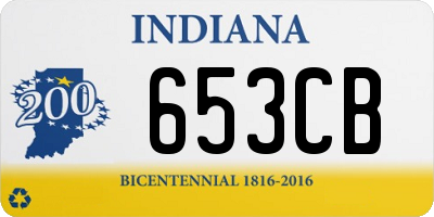 IN license plate 653CB
