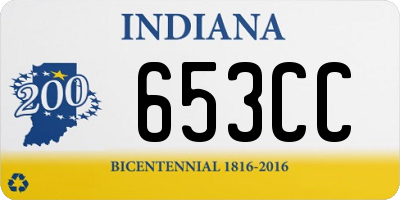 IN license plate 653CC
