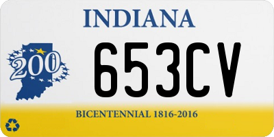 IN license plate 653CV