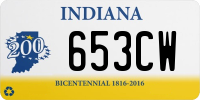 IN license plate 653CW