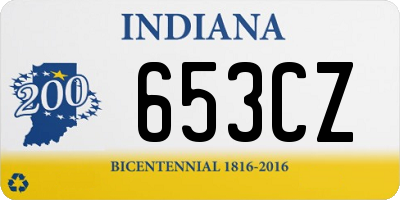 IN license plate 653CZ