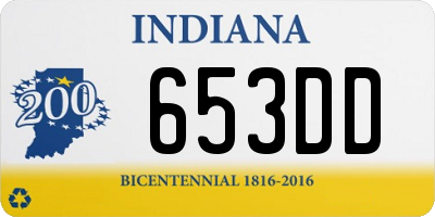 IN license plate 653DD
