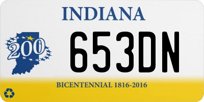 IN license plate 653DN