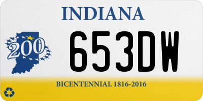 IN license plate 653DW