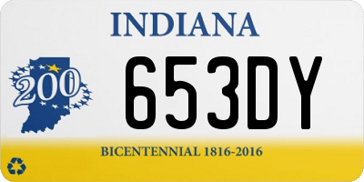 IN license plate 653DY