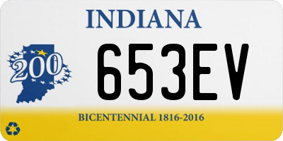 IN license plate 653EV