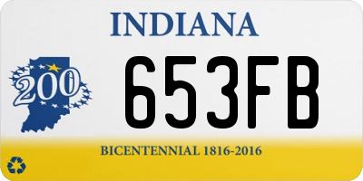 IN license plate 653FB