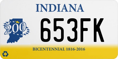 IN license plate 653FK