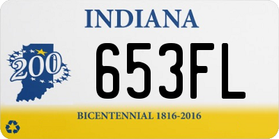 IN license plate 653FL