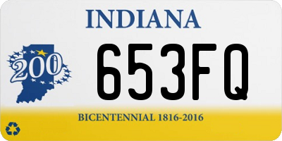 IN license plate 653FQ