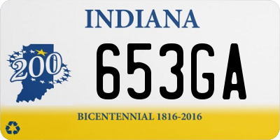 IN license plate 653GA