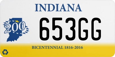 IN license plate 653GG