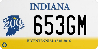 IN license plate 653GM