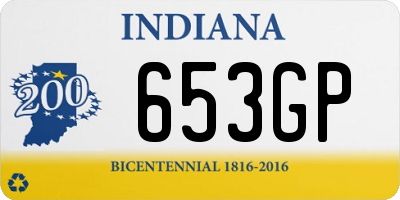 IN license plate 653GP