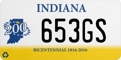 IN license plate 653GS