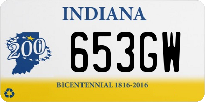 IN license plate 653GW