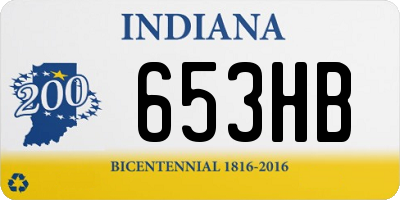 IN license plate 653HB