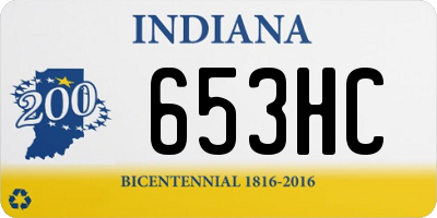 IN license plate 653HC