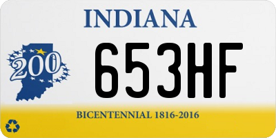 IN license plate 653HF