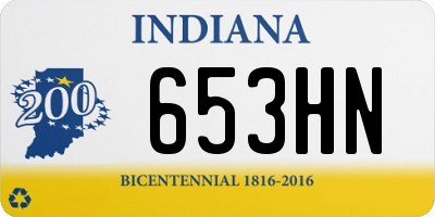 IN license plate 653HN